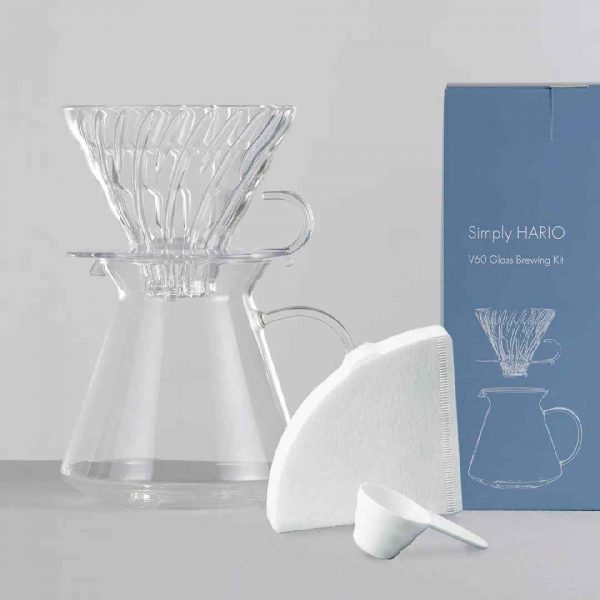 Explore the art of coffee brewing with the V60 Glass Brewing Kit, 600ml. Elevate your coffee experience with this premium S-VGBK-02-T kit.