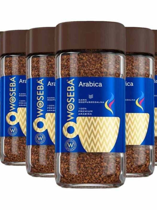 Premium Woseba Arabica Instant Coffee 6 x 100 g - Rich and aromatic blend for quick brewing perfection, ideal for coffee lovers