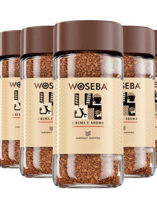 Indulge in the rich taste of Woseba Instant Coffee Crema E Aroma. Buy now for a premium coffee experience at home!